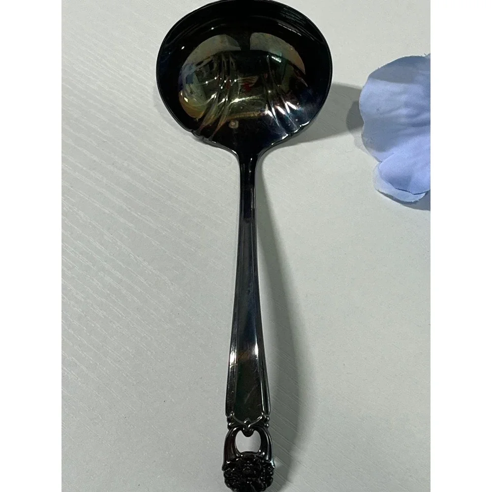 1847 Rogers Bros‎ Eternally Yours Silverplate Cold Meat Fork & Gravy Ladle Set